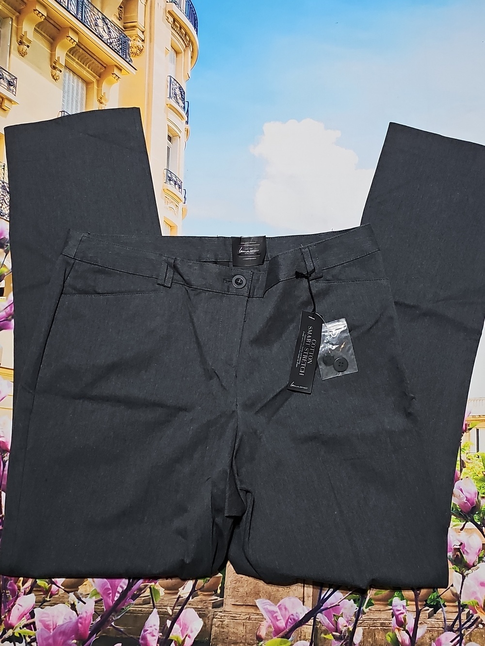 Lane Bryant Gray Trousers The Lena Straight Pants‎ Size 16 Long NWT